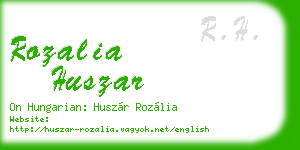 rozalia huszar business card