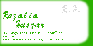 rozalia huszar business card